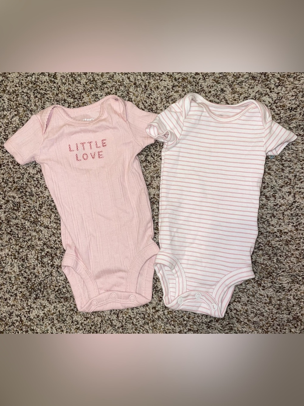 Carters bodysuits size newborn